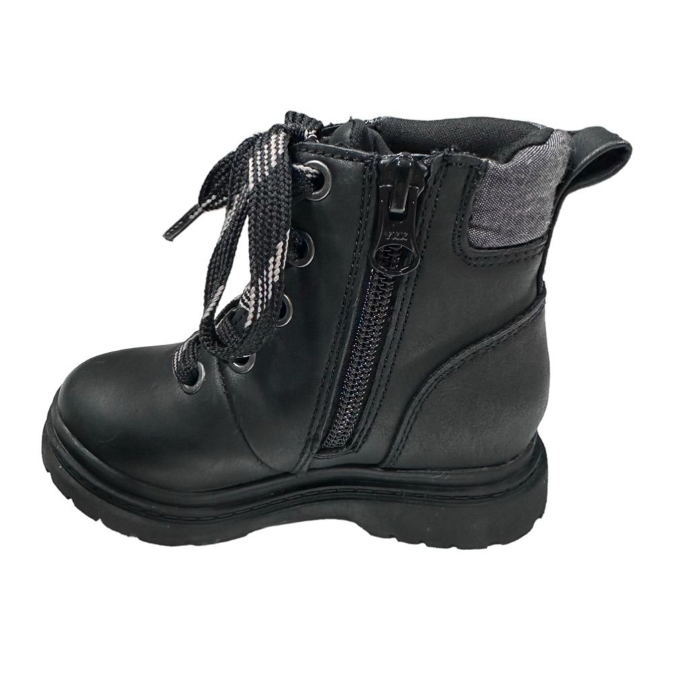 Cat & Jack Toddler Girl Boots Black Size 7 Zip Up - Picture 4 of 8